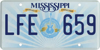 MS license plate LFE659