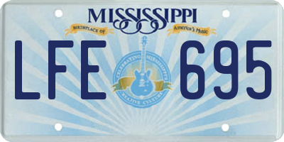 MS license plate LFE695