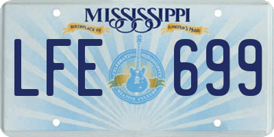 MS license plate LFE699