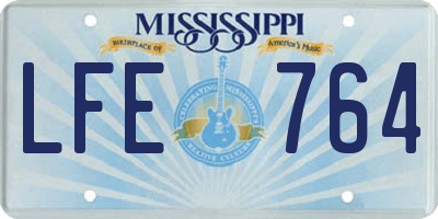 MS license plate LFE764