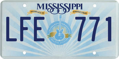 MS license plate LFE771