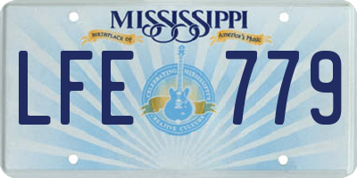 MS license plate LFE779