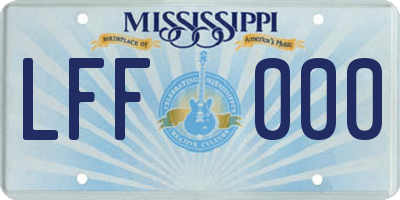 MS license plate LFF000