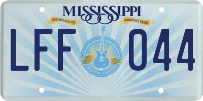 MS license plate LFF044