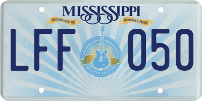 MS license plate LFF050