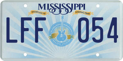 MS license plate LFF054