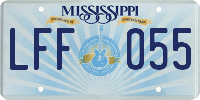 MS license plate LFF055