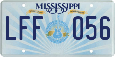 MS license plate LFF056