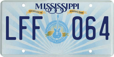 MS license plate LFF064