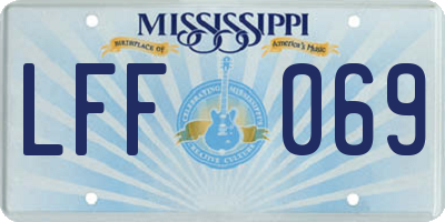 MS license plate LFF069