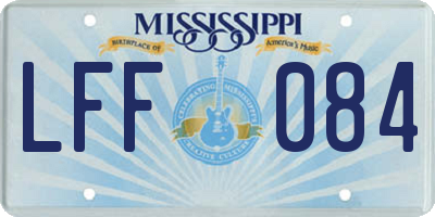 MS license plate LFF084