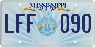 MS license plate LFF090