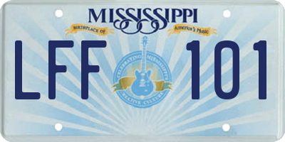 MS license plate LFF101