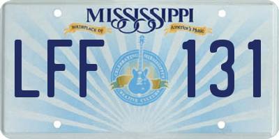 MS license plate LFF131