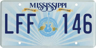 MS license plate LFF146
