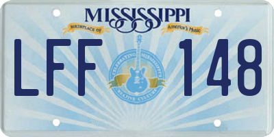 MS license plate LFF148