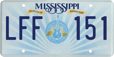MS license plate LFF151