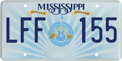 MS license plate LFF155