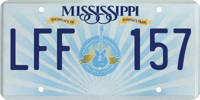 MS license plate LFF157