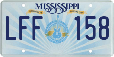 MS license plate LFF158