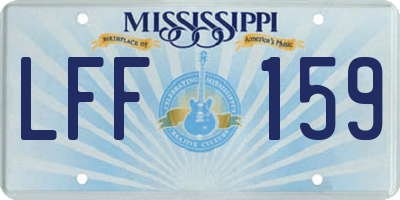 MS license plate LFF159