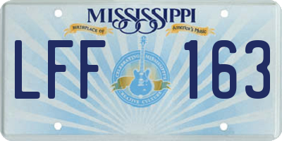 MS license plate LFF163