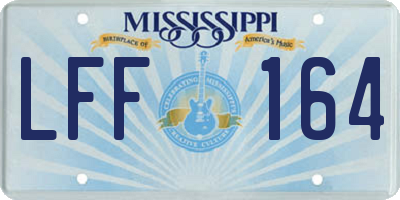 MS license plate LFF164