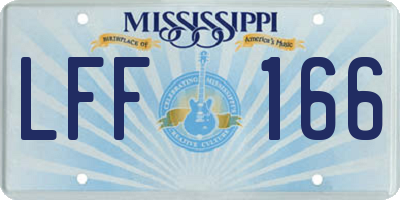 MS license plate LFF166