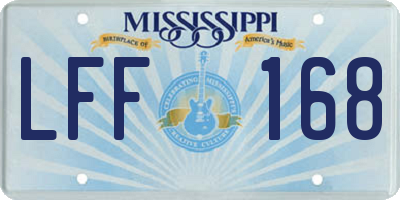 MS license plate LFF168