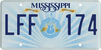 MS license plate LFF174