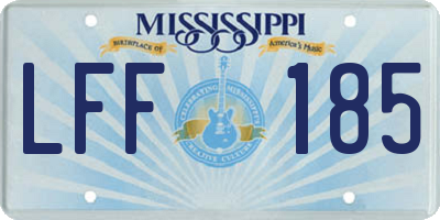 MS license plate LFF185