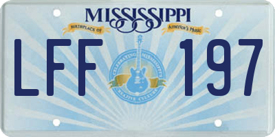 MS license plate LFF197