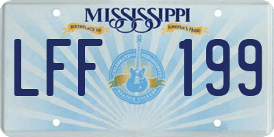 MS license plate LFF199
