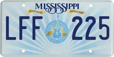 MS license plate LFF225