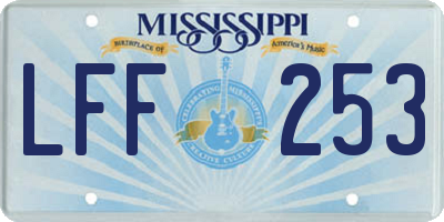 MS license plate LFF253