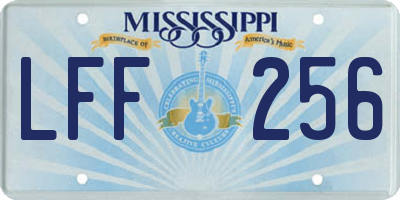MS license plate LFF256