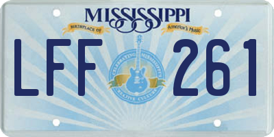 MS license plate LFF261