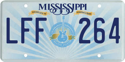 MS license plate LFF264