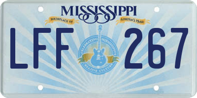MS license plate LFF267