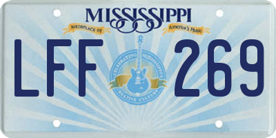MS license plate LFF269