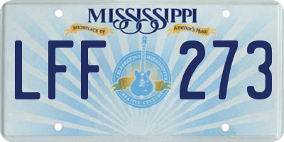 MS license plate LFF273