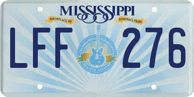 MS license plate LFF276