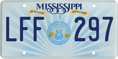 MS license plate LFF297