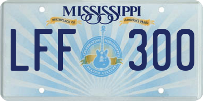 MS license plate LFF300