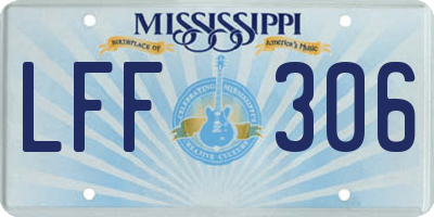 MS license plate LFF306