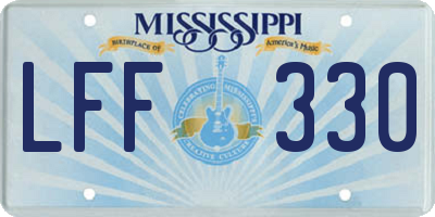 MS license plate LFF330