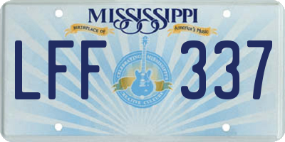 MS license plate LFF337
