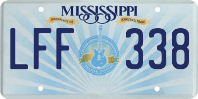 MS license plate LFF338
