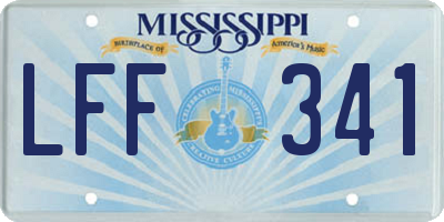 MS license plate LFF341
