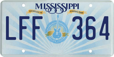 MS license plate LFF364